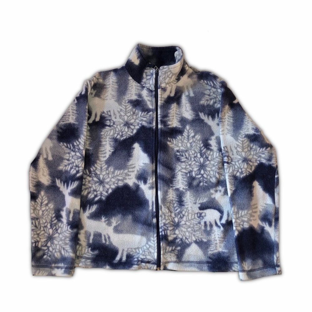 reindeer winter christmas zip up